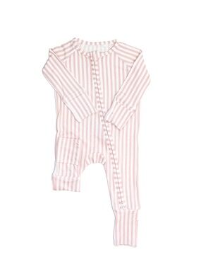 THE UPTOWN BABY Cabana Stripe Pink Sleep Romper Onesie Pajamas